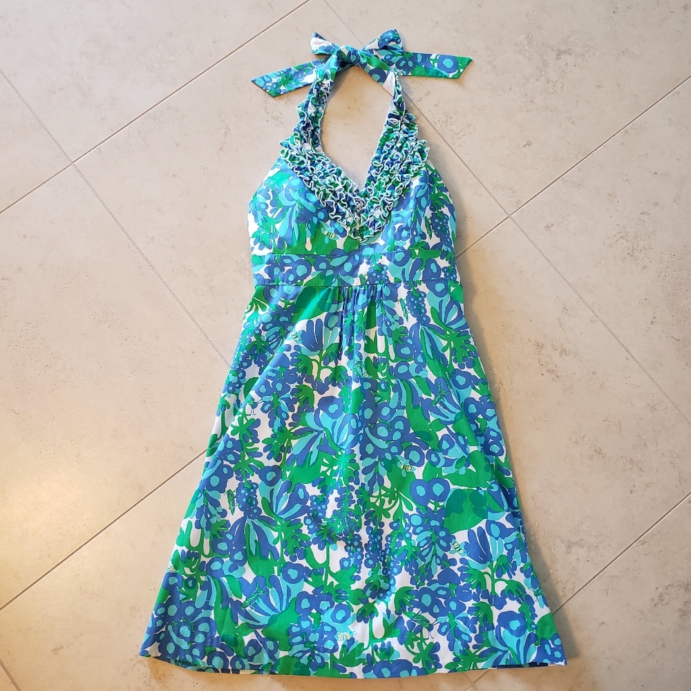 Lilly Pulitzer Halter Dress and Cardigan - 2/Sm - Picture 3 of 10